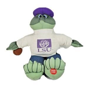 Vintage LSU Singing Frog Croaking Fight Song Team Toad Tigers Plush SEE VIDEO